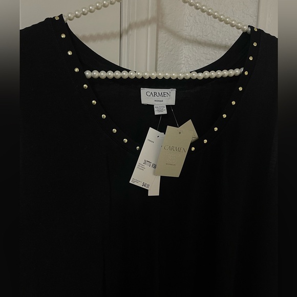 Black Studded Tank Top - Picture 2 of 2